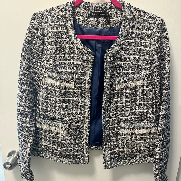 Stella & Lorenzo Metallic Tweed "Lady" Style Jacket - Picture 2 of 8